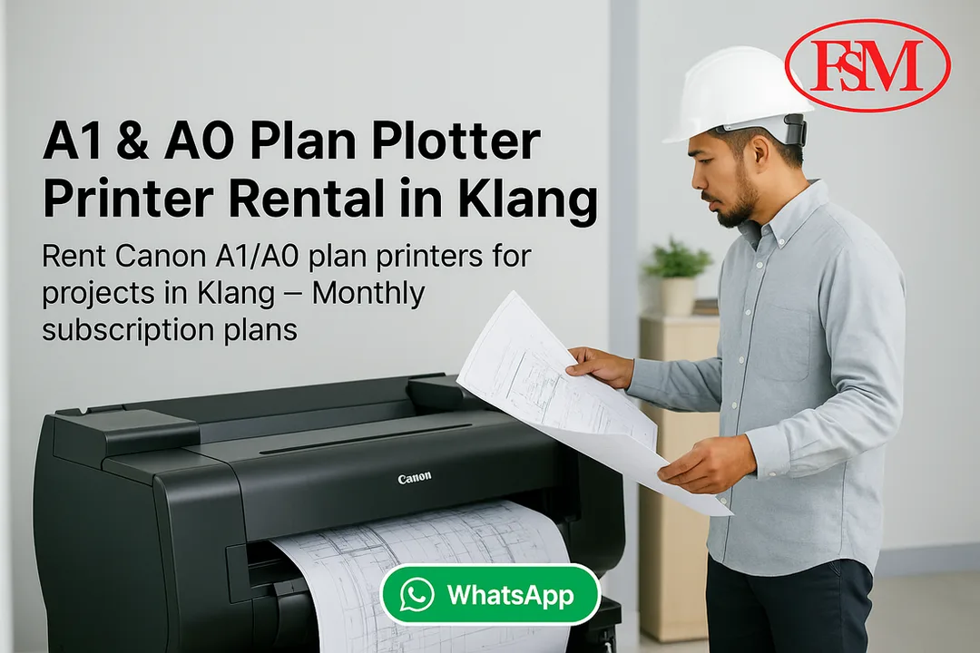 A1 & A0 Plan Plotter Printer Rental in Klang
