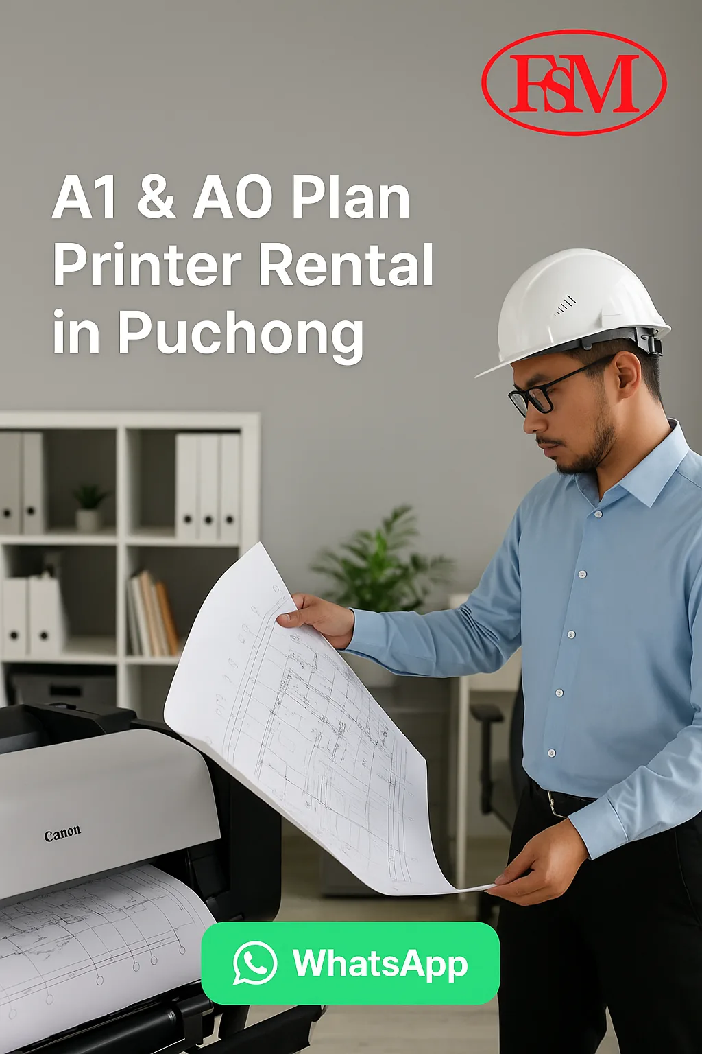 A1 & A0 Plan Printer Rental in Puchong