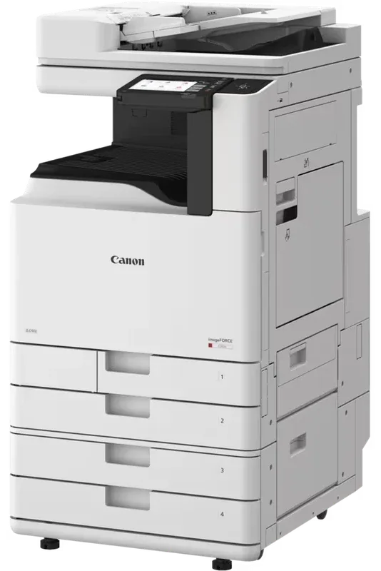 Canon imageFORCE C3026 multifunction printer, angled side view