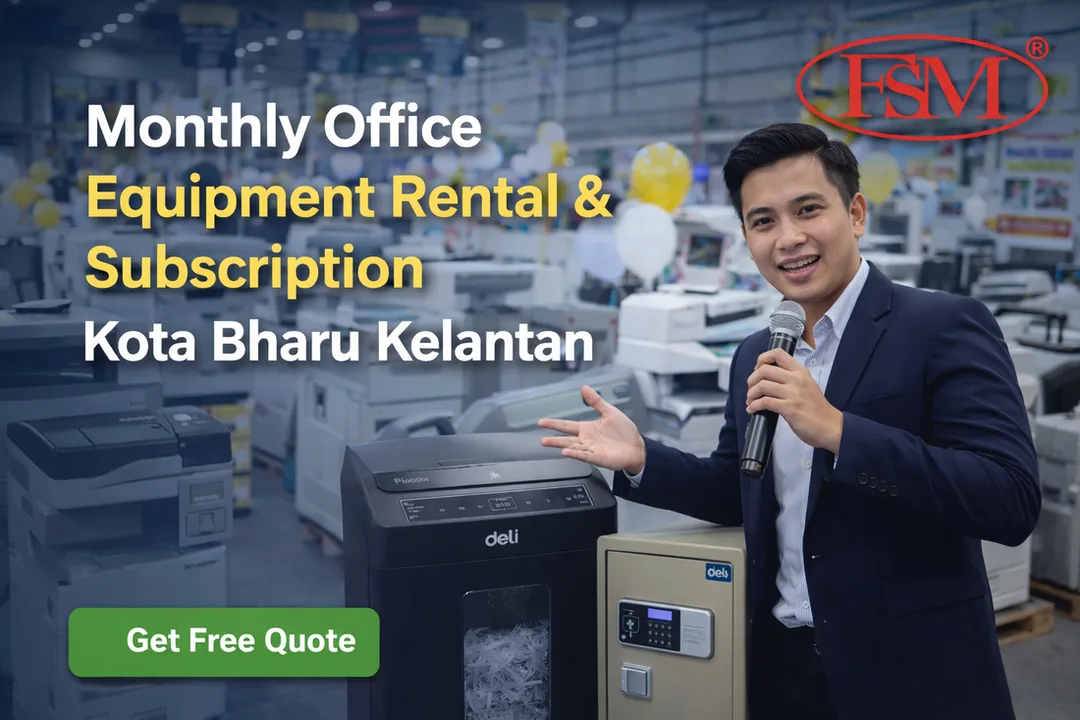 FSM Smart Office Subscription with printer, shredder and safe box for corporate offices in Kota Bharu Kelantan