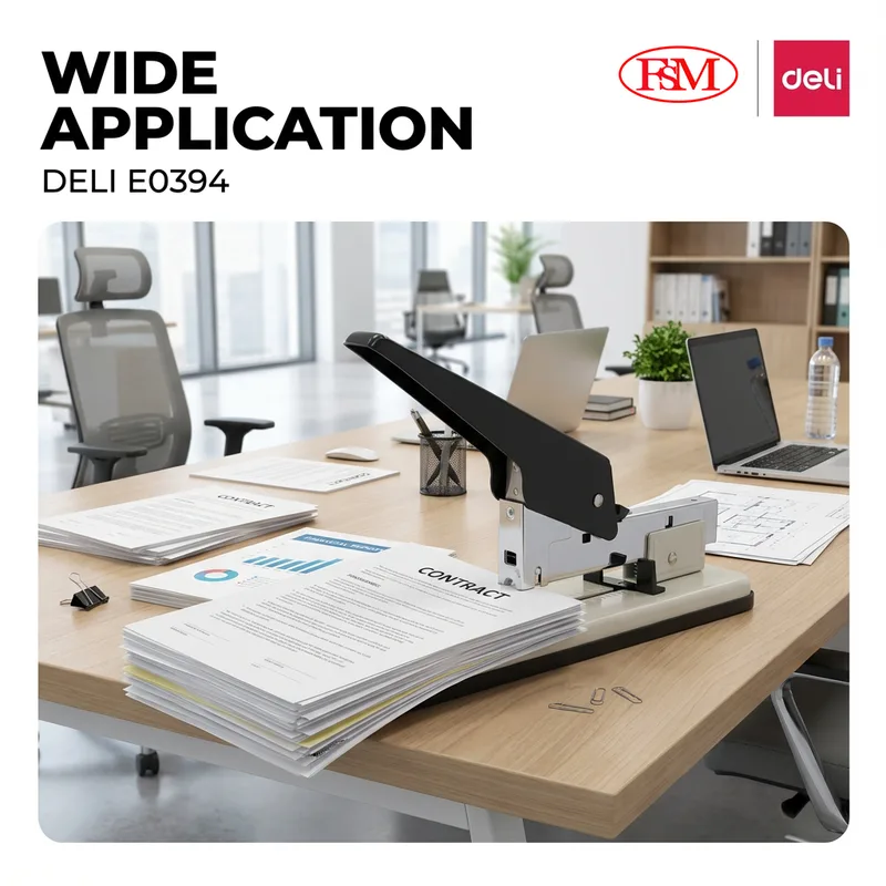 Deli E0394 industrial stapler for corporate and school use in Malaysia