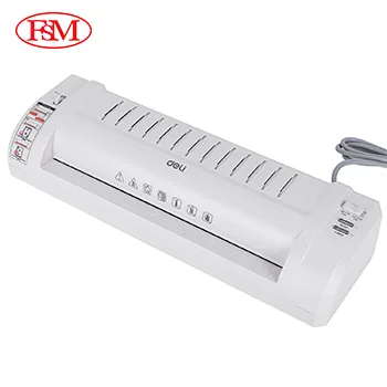 Office admin using Deli E3894-EU laminator for certificates and signage in Malaysia