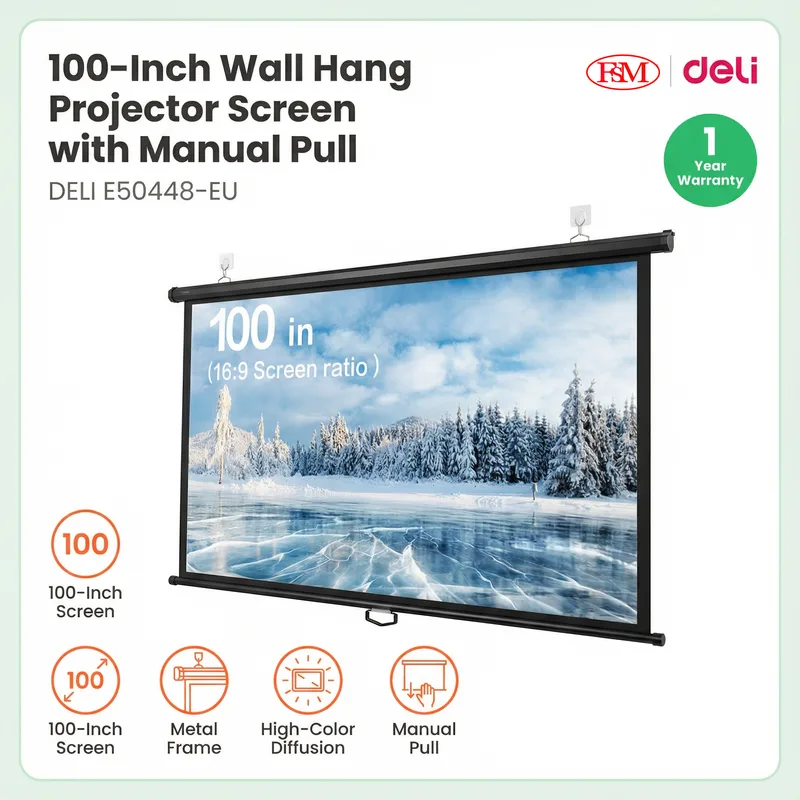 Deli E50448-EU Projector Screen KL