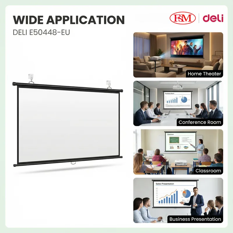 Deli E50448-EU Projector Screen Supplier Malaysia