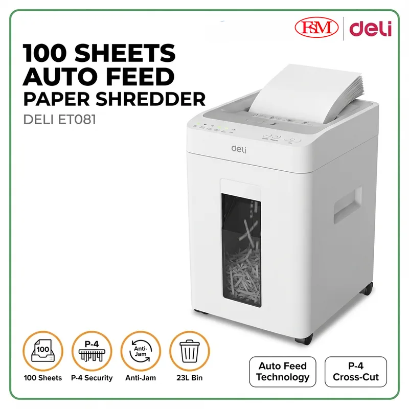 Deli ET081 Paper Shredder Malaysia Office Use