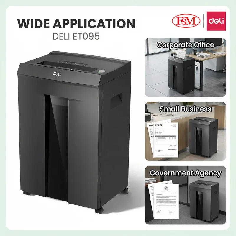Deli ET095 Secure Paper Shredder Supplier Malaysia