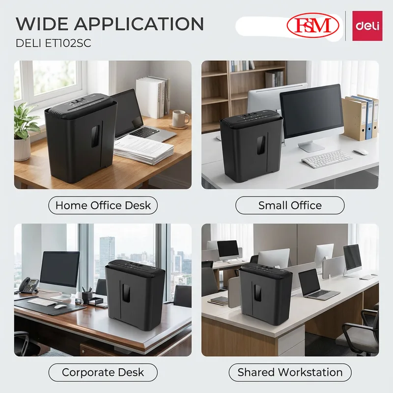 Deli ET102SC Secure Paper Shredder Supplier Malaysia