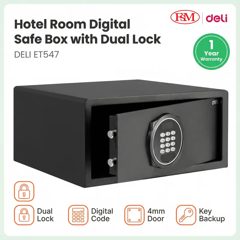 Deli ET547 Digital Safe Box Malaysia