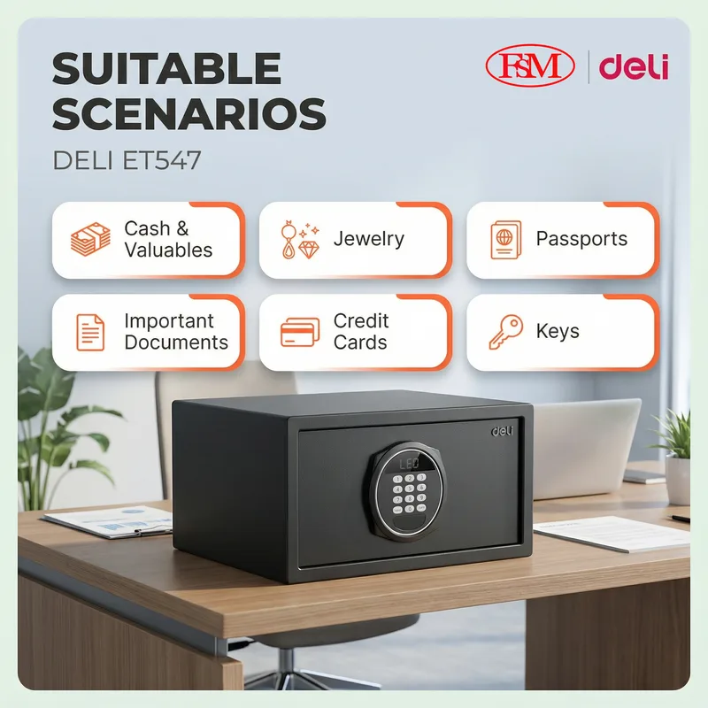 Deli ET547 Safe Box Supplier Malaysia