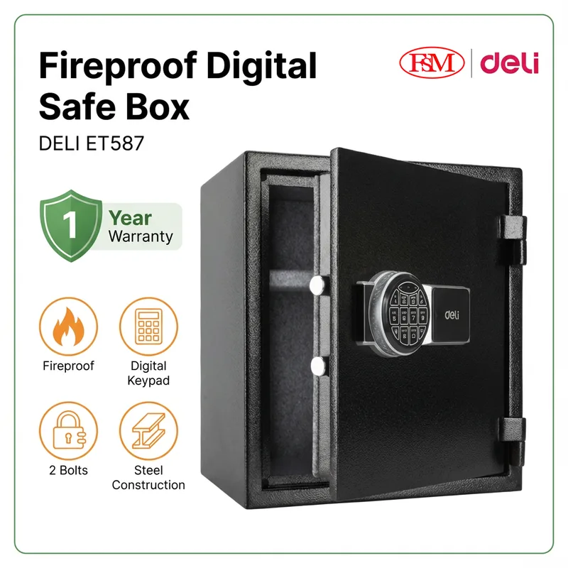Deli ET587 Digital Safe Box Malaysia
