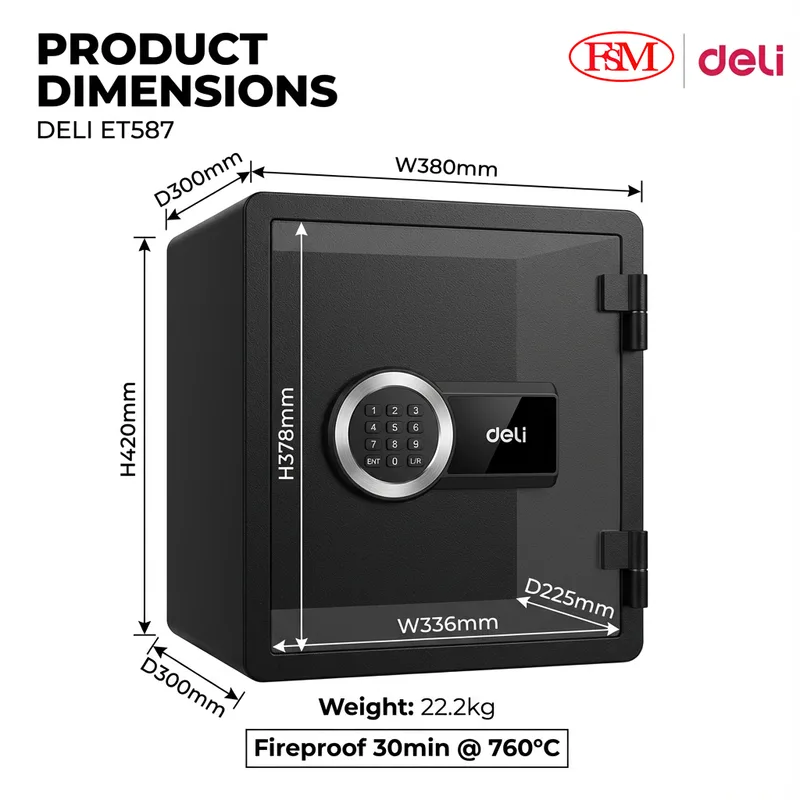 Deli ET587 Electronic Safe KL