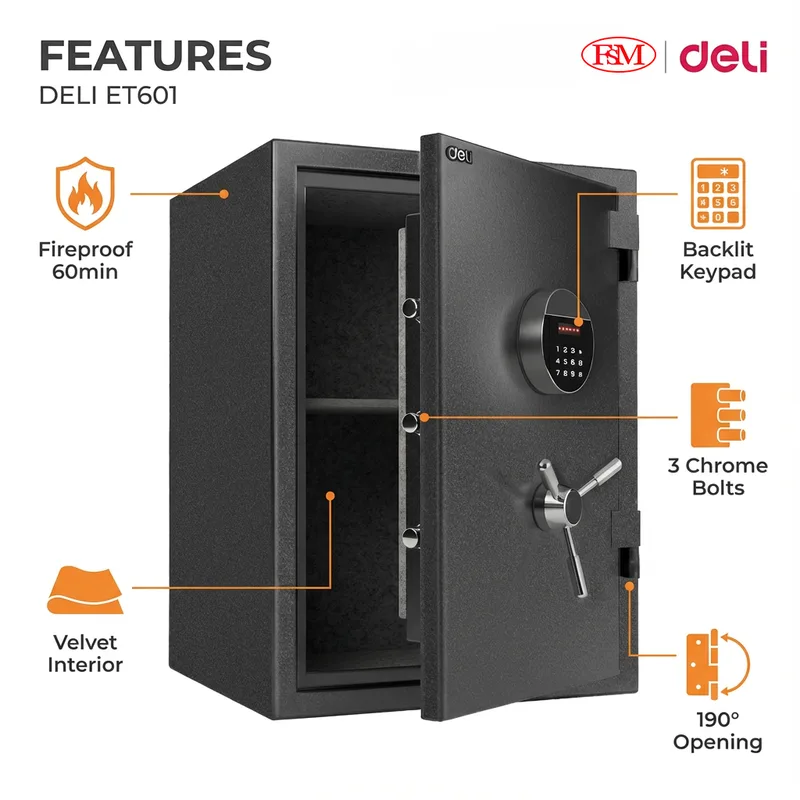 Deli ET601 Electronic Safe KL