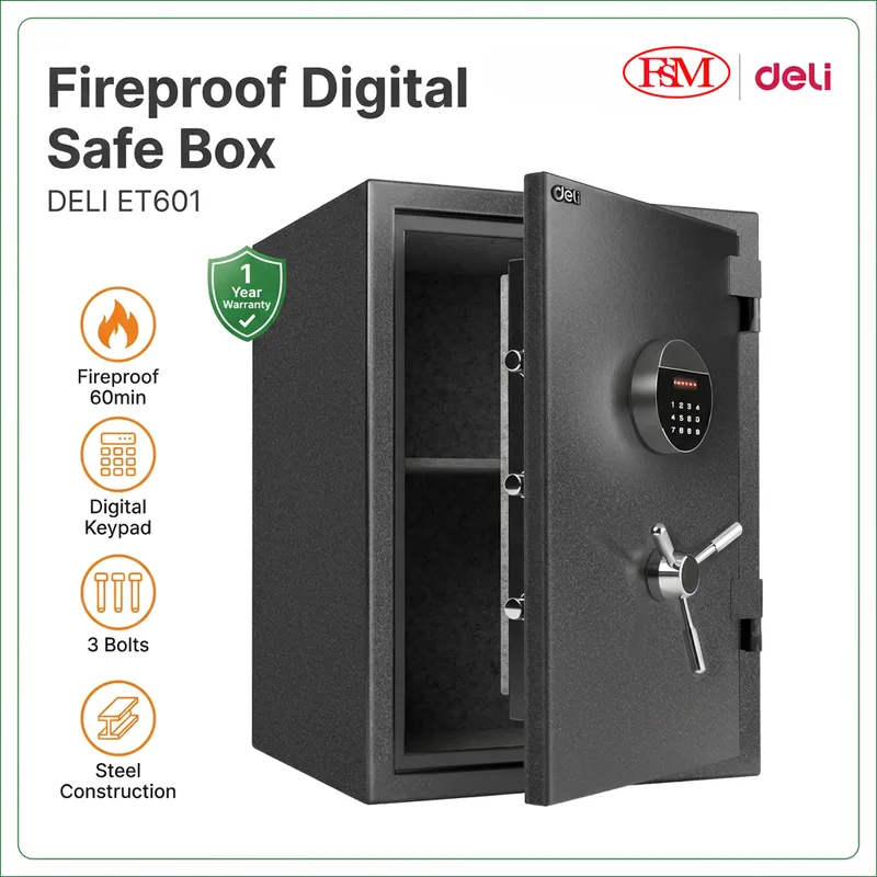 Deli ET601 Digital Safe Box Malaysia