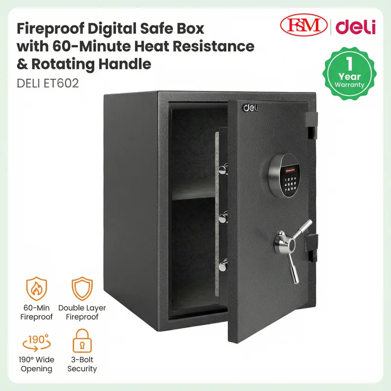 Deli ET602 Digital Safe Box Malaysia