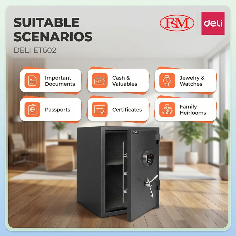 Deli ET602 Safe Box Supplier Malaysia