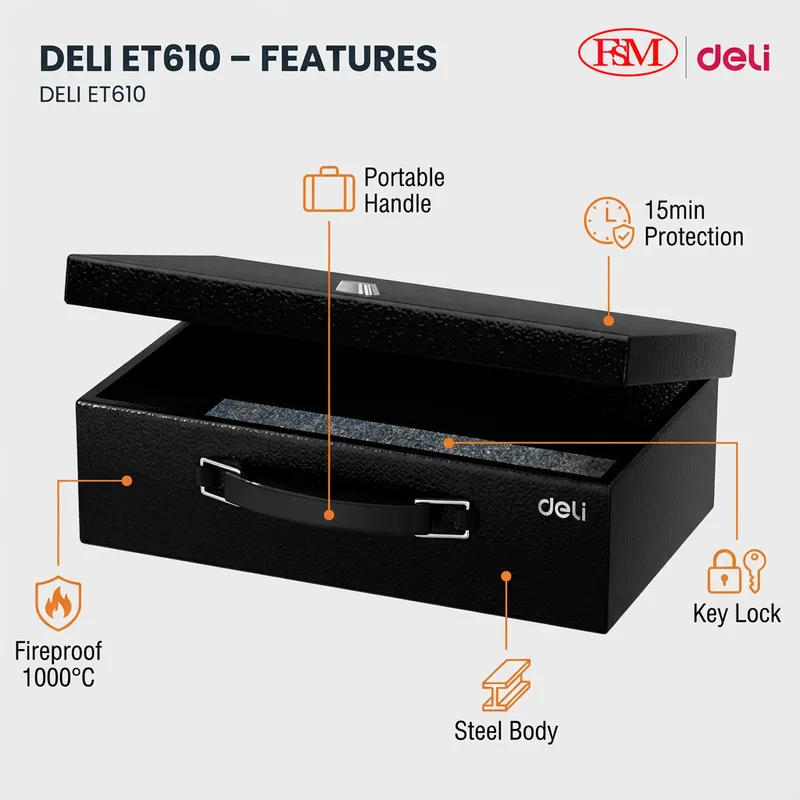 Deli ET610 Electronic Safe KL