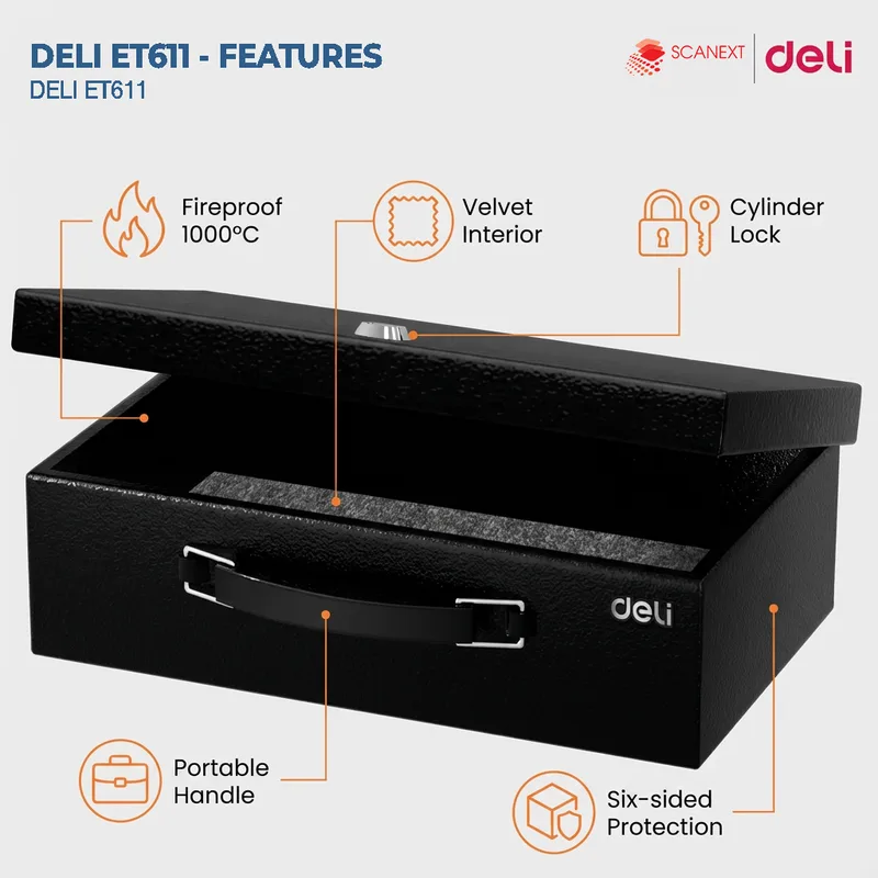 Deli ET611 Electronic Safe Box