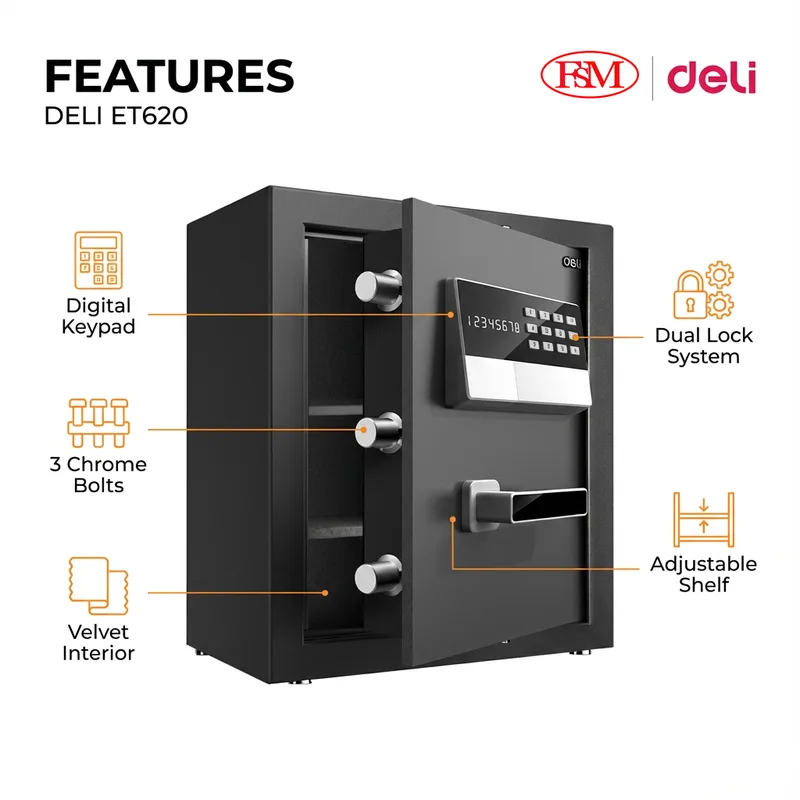 Deli ET620 Electronic Safe KL