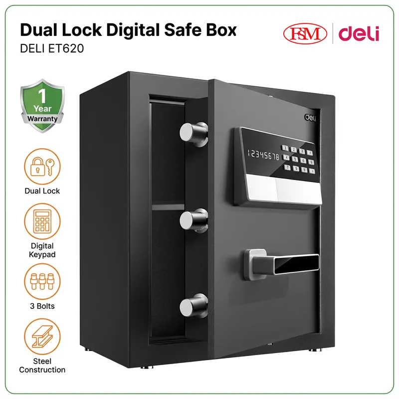 Deli ET620 Digital Safe Box Malaysia