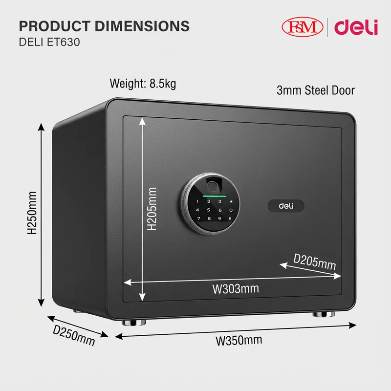 Deli ET630 Electronic Safe KL