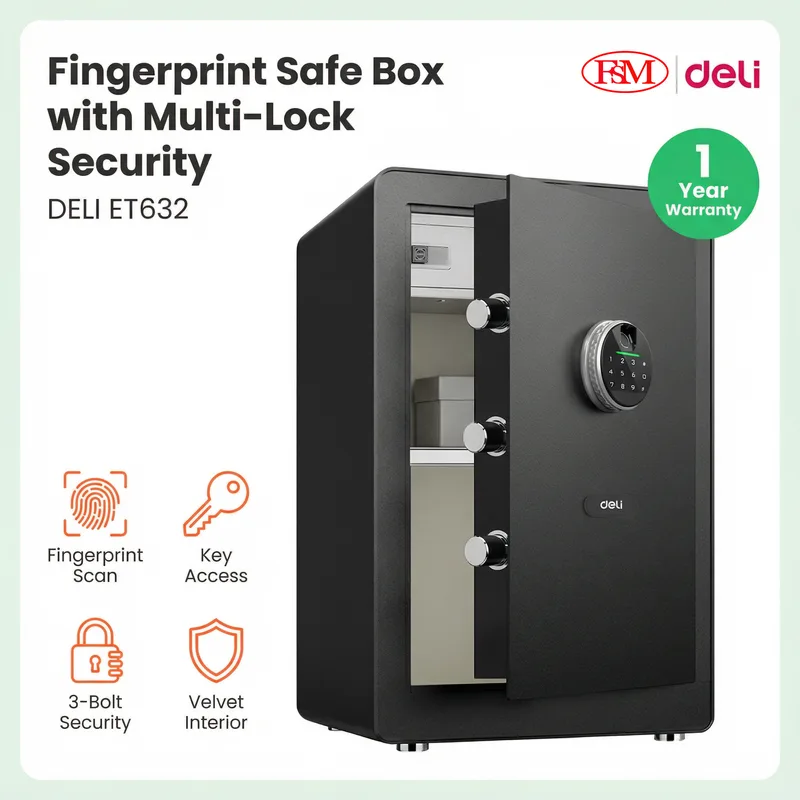Deli ET632 Digital Safe Box Malaysia