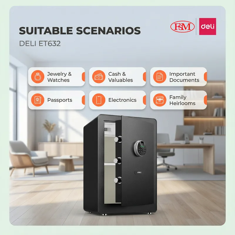 Deli ET632 Safe Box Supplier Malaysia