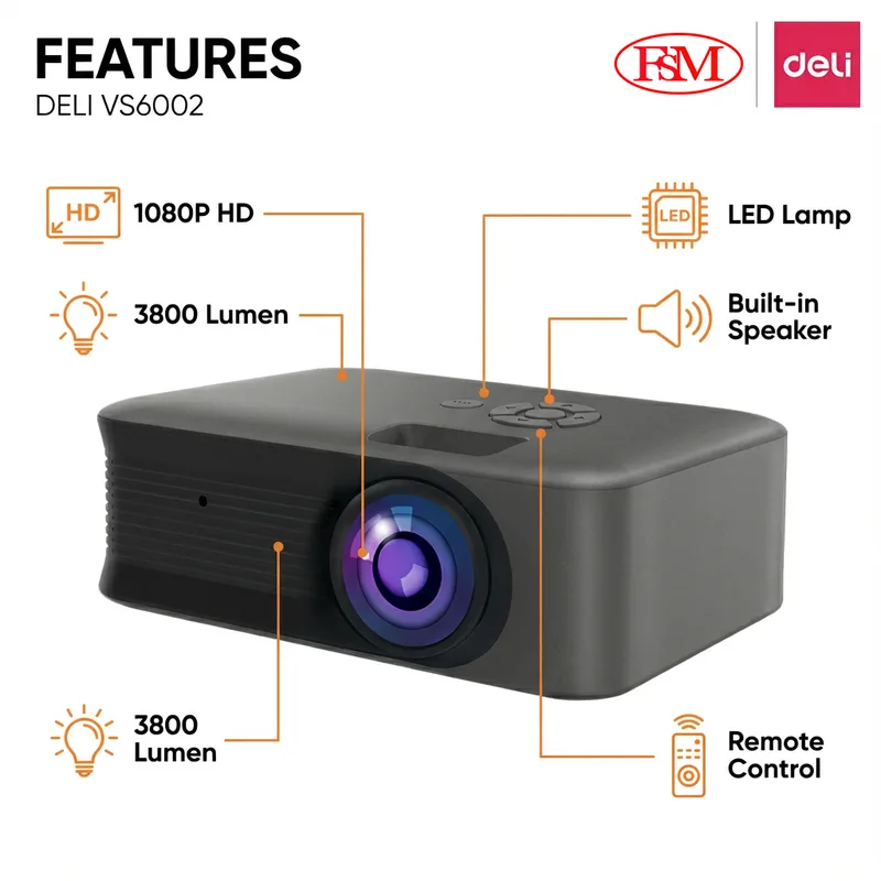 Deli VS6002 Classroom Projector KL