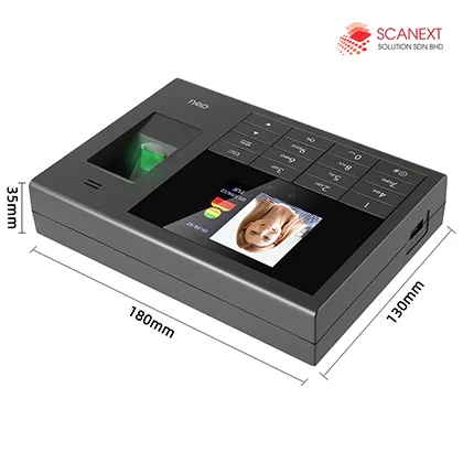 Employee clock-in using Deli E3765 face recognition attendance system in Malaysia workplace