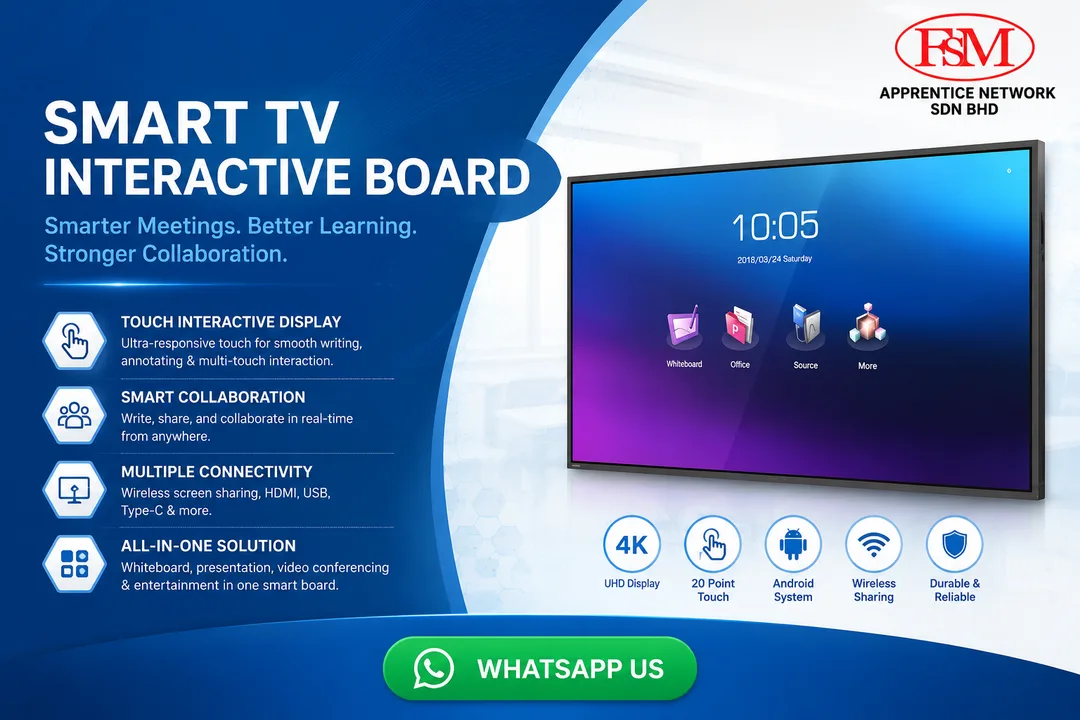 Horion 65M3AG2 65 inch Commercial Interactive Flat Panel Display by fsm solution Sdn Bhd