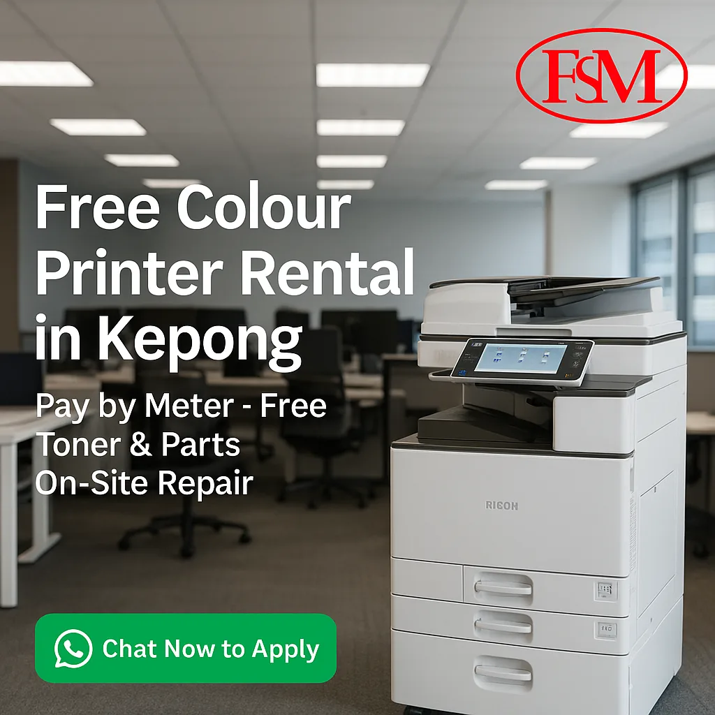 Free Colour Printer Rental in Kepong – Pay by Meter, Get Everything Free