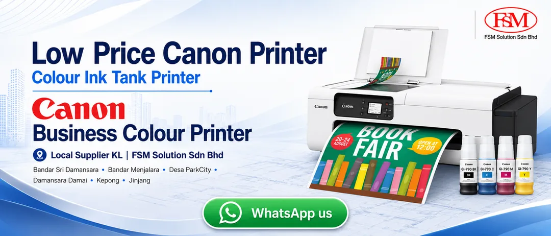 Low price Canon imagePROGRAF TC-21 A1 24 inch colour plotter printer supplier in Kuala Lumpur by FSM Solution Sdn Bhd