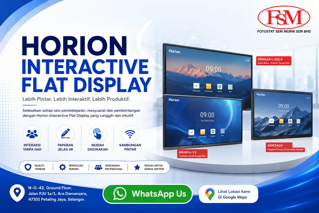 Horion Interactive Flat Panel Display Series & Accessories Range by fsm solution Sdn Bhd
