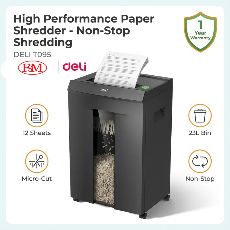 Deli ET095 Office Document Shredder KL