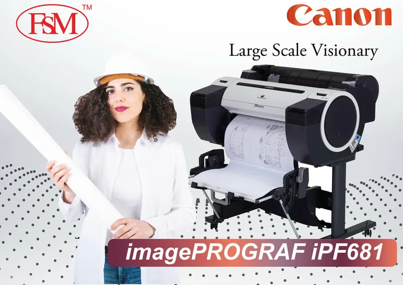 A1 Inkjet Plotter Printer Canon imagePROGRAF iPF681