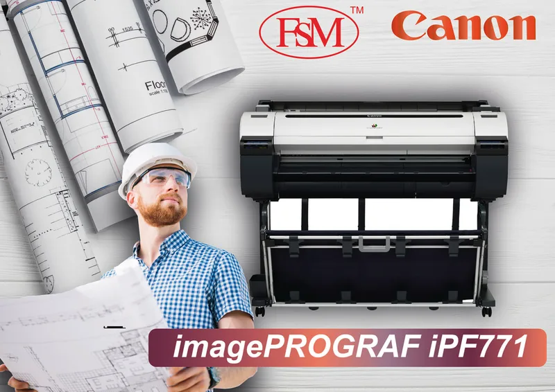 A0 Size Plotter Printer Canon IPF771 is a highly productive large format printer which delivers consistent and high quality results