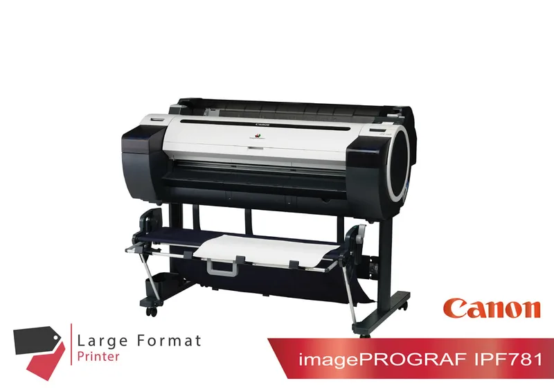A0 Inkjet Plotter Printer Canon imagePROGRAF iPF781 is a compact, hot swap ink tanks enable ink replacement during printing which reduces downtime