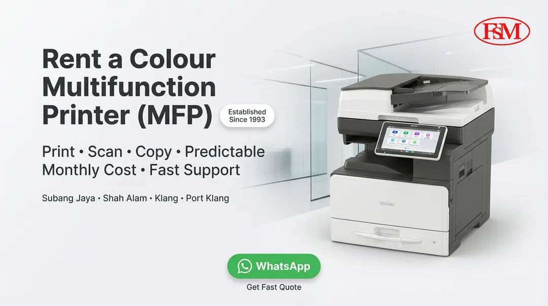 Shah Alam Rent Colour Multi Function Printer
