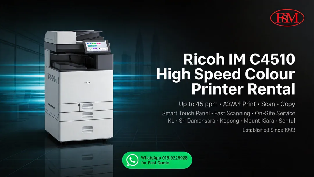 Rent Ricoh IMC4510 High Speed A3 Colour Printer