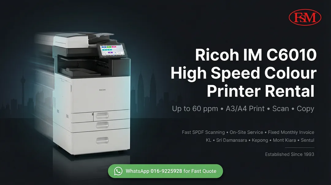Rent Ricoh IMC6010 High Speed A3 Colour Printer