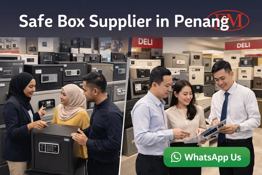Safe box supplier in Penang providing office, fireproof and digital safes for commercial use